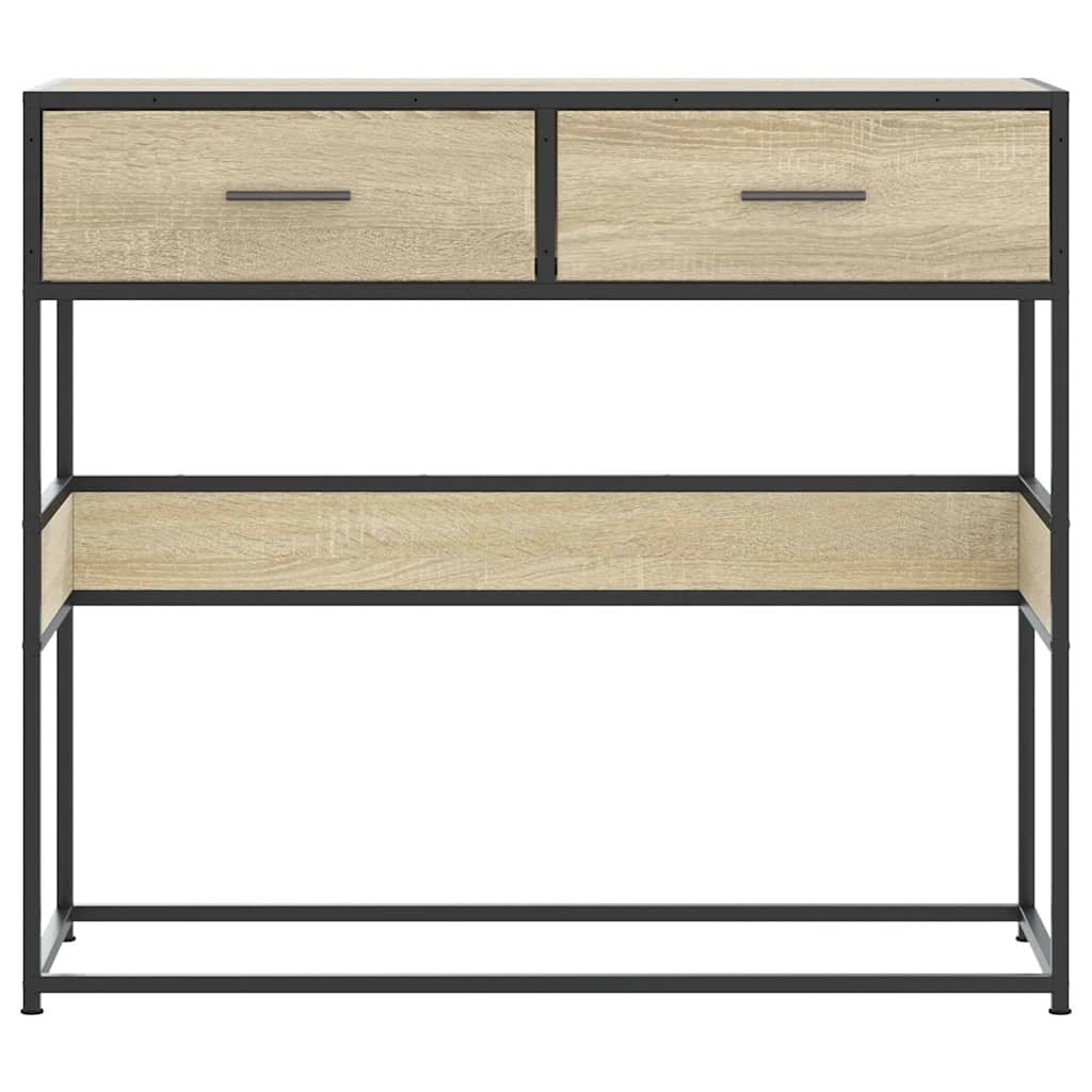 vidaXL Konsolentisch Sonoma-Eiche 90x35x80 cm Holzwerkstoff