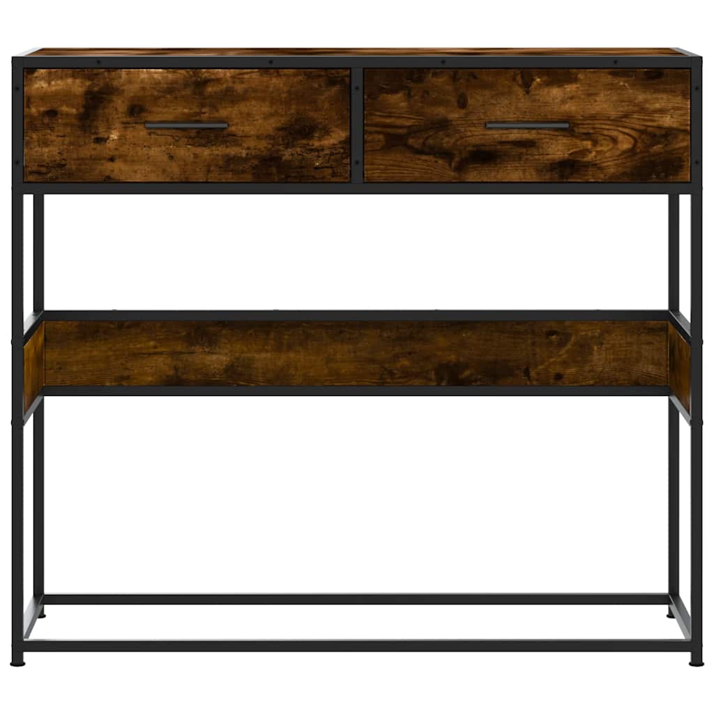 vidaXL Console Chêne fumé 90x35x80 cm Bois d'ingénierie