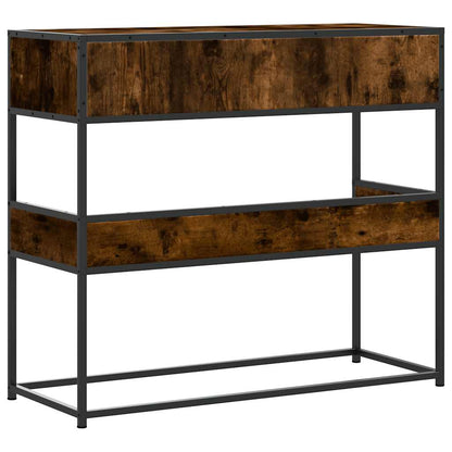 vidaXL Console Chêne fumé 90x35x80 cm Bois d'ingénierie