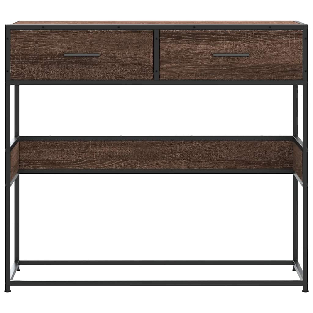 vidaXL Console chêne aspect bois marron 90x35x80 cm Bois d'ingénierie
