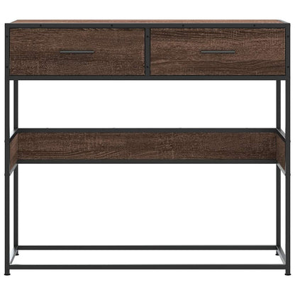 vidaXL Console chêne aspect bois marron 90x35x80 cm Bois d'ingénierie
