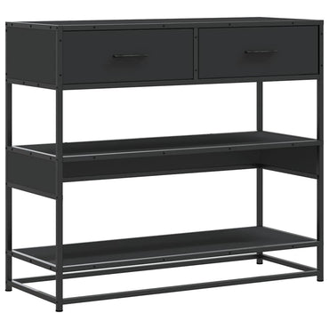 vidaXL Console Noir 90x35x80 cm Bois d'ingénierie