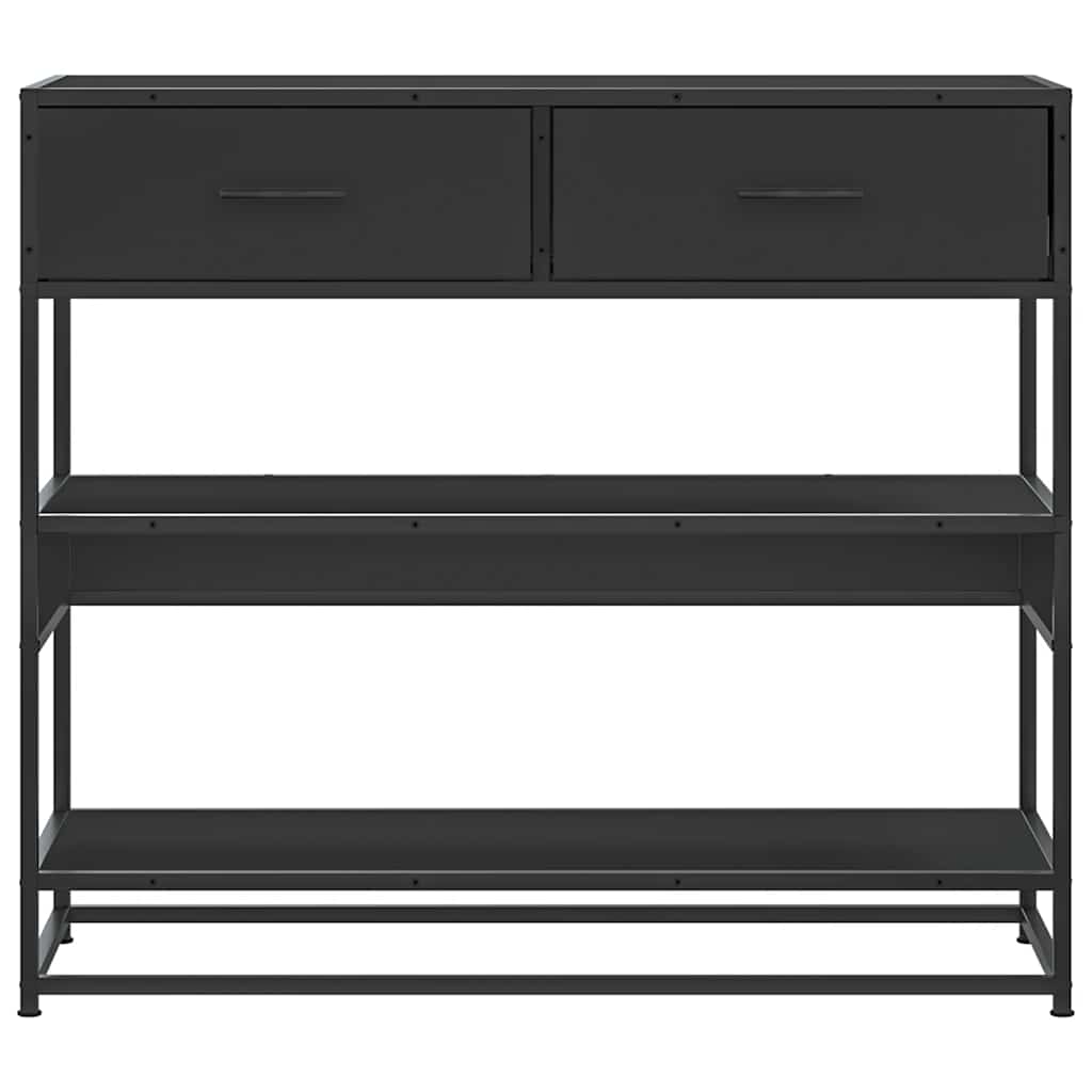 vidaXL Console Noir 90x35x80 cm Bois d'ingénierie