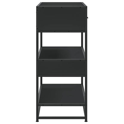 vidaXL Console Noir 90x35x80 cm Bois d'ingénierie