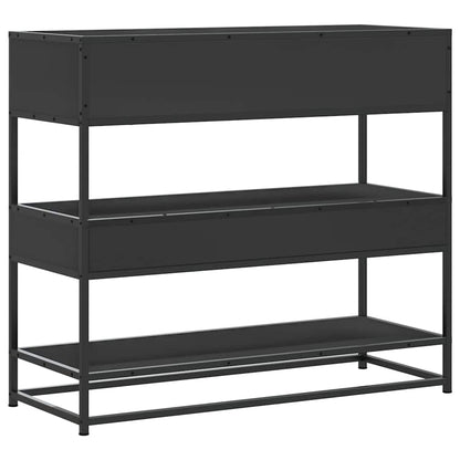 vidaXL Console Noir 90x35x80 cm Bois d'ingénierie