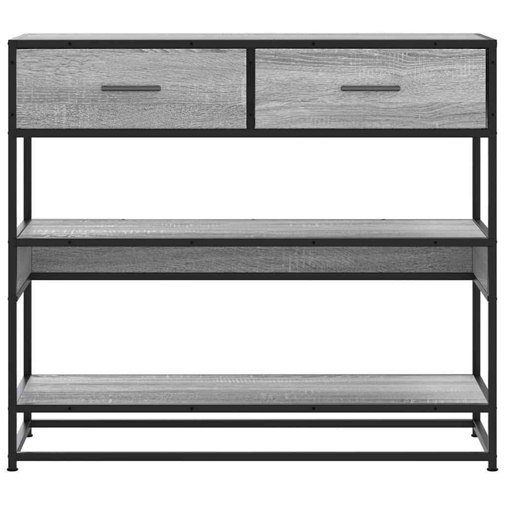 vidaXL Console Gris Sonoma 90x35x80 cm Bois d'ingénierie