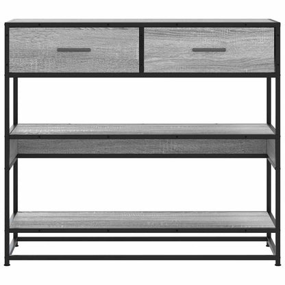 vidaXL Console Gris Sonoma 90x35x80 cm Bois d'ingénierie