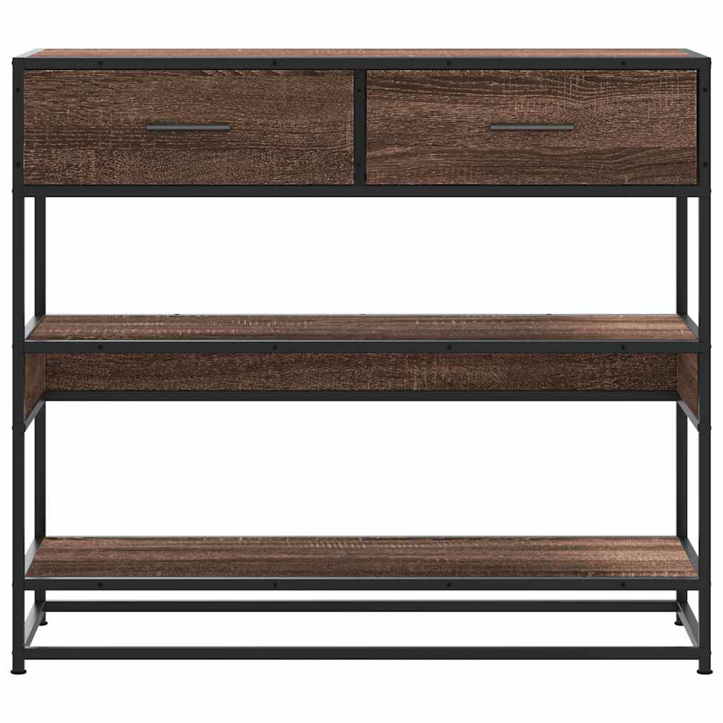 vidaXL Konsolentisch Braun Eichen-Optik 90x35x80 cm Holzwerkstoff