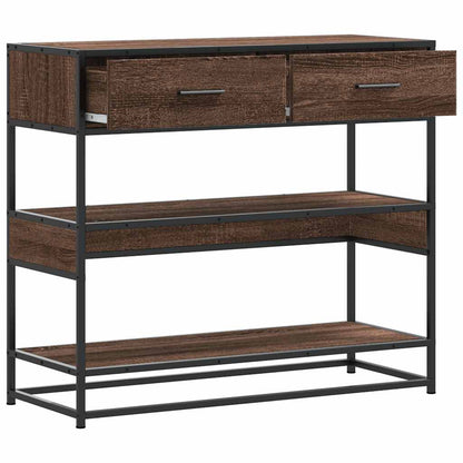 vidaXL Konsolentisch Braun Eichen-Optik 90x35x80 cm Holzwerkstoff