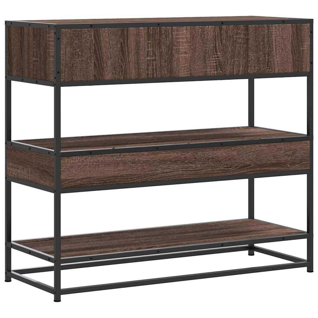 vidaXL Konsolentisch Braun Eichen-Optik 90x35x80 cm Holzwerkstoff