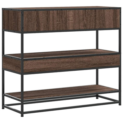 vidaXL Konsolentisch Braun Eichen-Optik 90x35x80 cm Holzwerkstoff