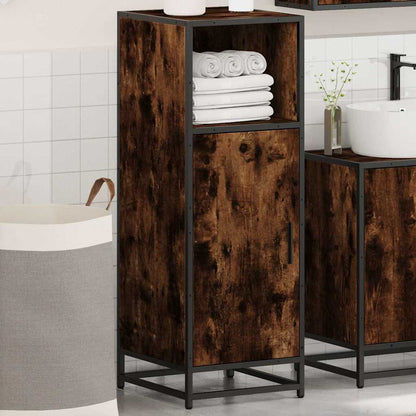 vidaXL Badschrank Räuchereiche 35x37,5x100 cm Holzwerkstoff