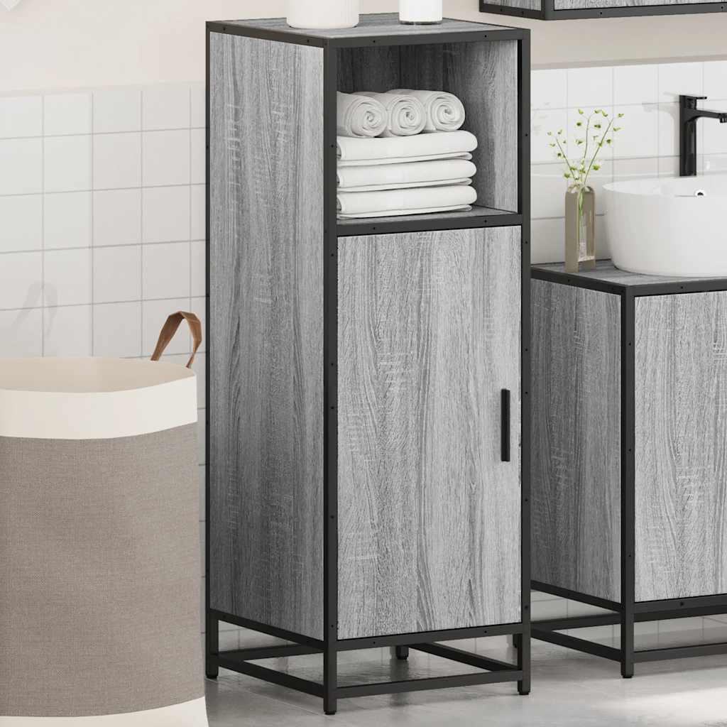 vidaXL Meuble de salle de bain gris sonoma 35x37,5x100 cm en bois d'ingénierie