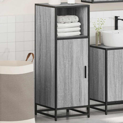 vidaXL Meuble de salle de bain gris sonoma 35x37,5x100 cm en bois d'ingénierie