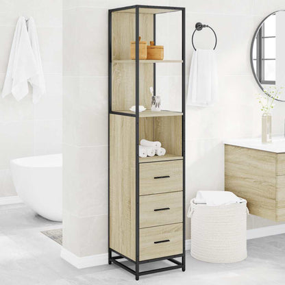 vidaXL Meuble de salle de bain chêne Sonoma 35x37,5x166 cm Aggloméré