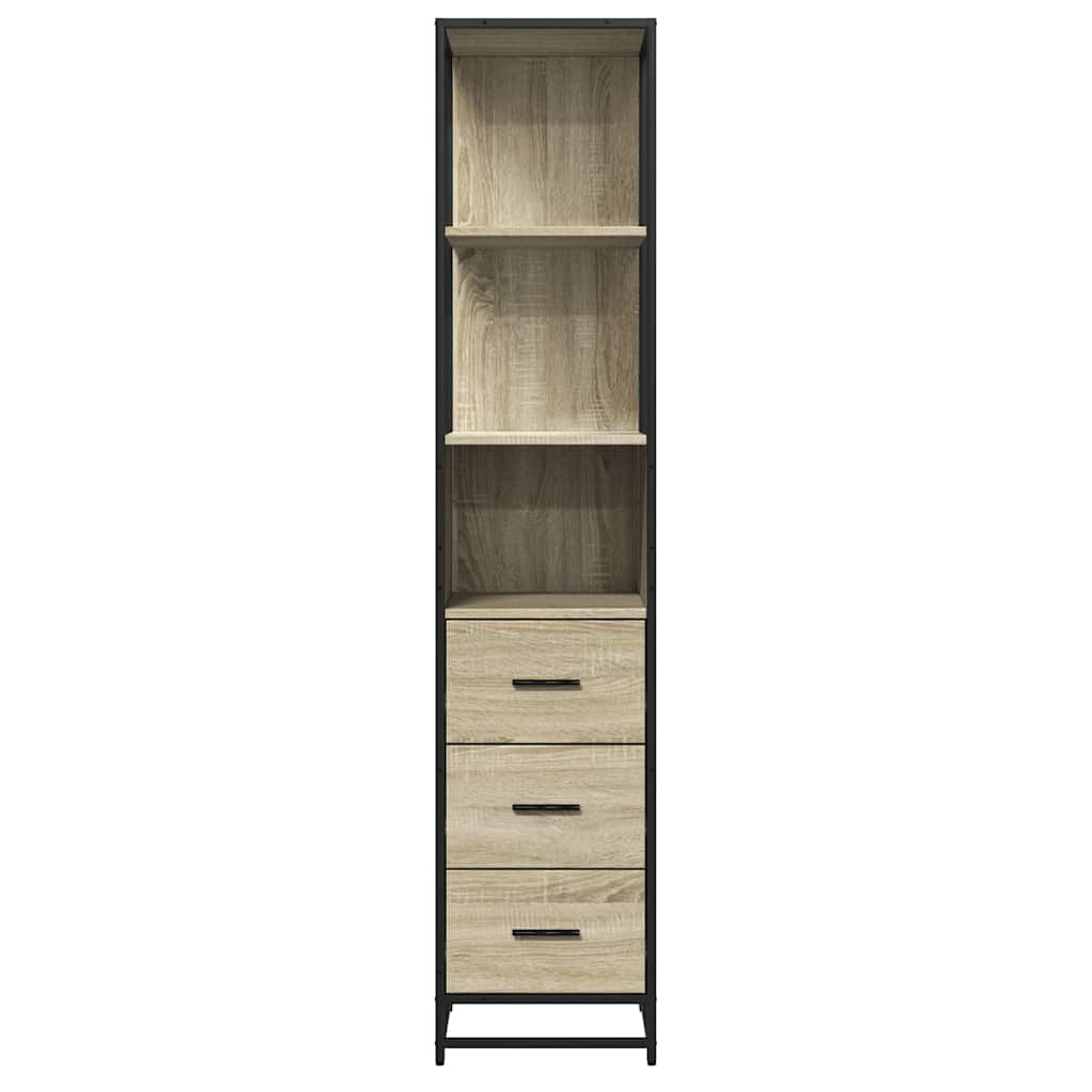 vidaXL Meuble de salle de bain chêne Sonoma 35x37,5x166 cm Aggloméré