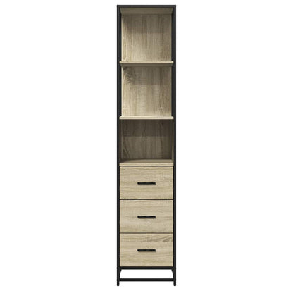 vidaXL Meuble de salle de bain chêne Sonoma 35x37,5x166 cm Aggloméré