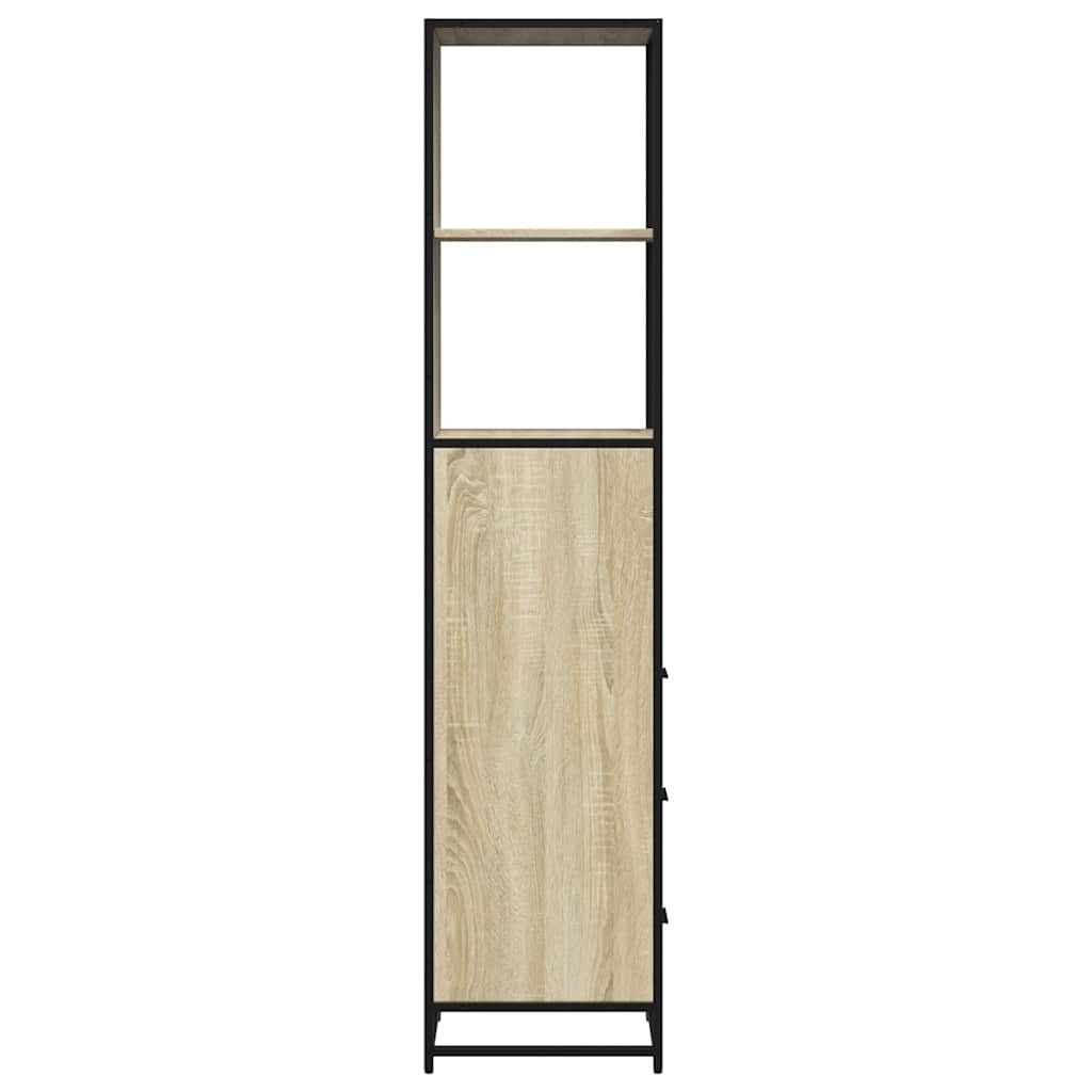 vidaXL Meuble de salle de bain chêne Sonoma 35x37,5x166 cm Aggloméré