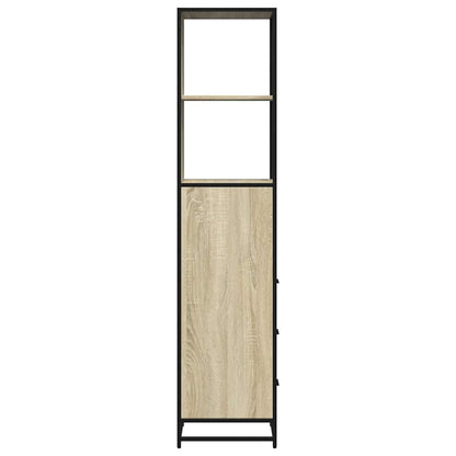 vidaXL Meuble de salle de bain chêne Sonoma 35x37,5x166 cm Aggloméré