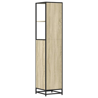 vidaXL Meuble de salle de bain chêne Sonoma 35x37,5x166 cm Aggloméré