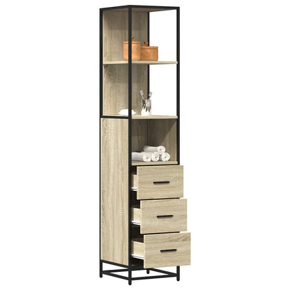 vidaXL Meuble de salle de bain chêne Sonoma 35x37,5x166 cm Aggloméré