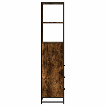 vidaXL Meuble de salle de bain chêne fumé 35x37,5x166 cm bois d'ingénierie