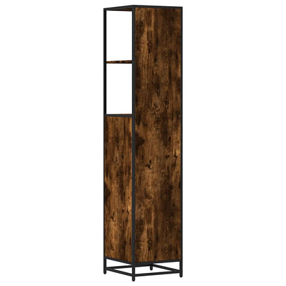 vidaXL Meuble de salle de bain chêne fumé 35x37,5x166 cm bois d'ingénierie
