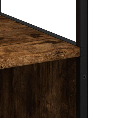 vidaXL Meuble de salle de bain chêne fumé 35x37,5x166 cm bois d'ingénierie
