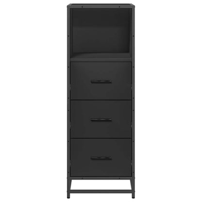 vidaXL Meuble de salle de bain noir 35x37,5x100 cm en bois d'ingénierie