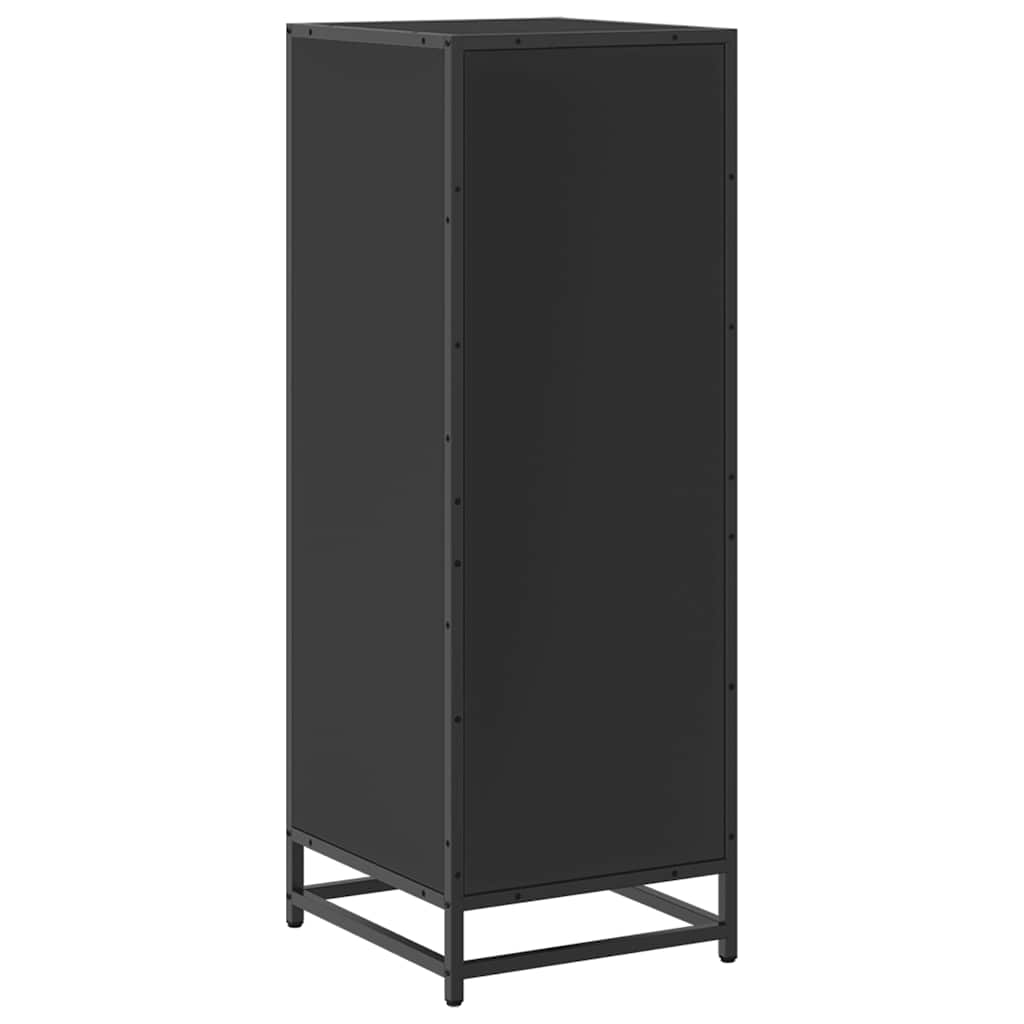 vidaXL Meuble de salle de bain noir 35x37,5x100 cm en bois d'ingénierie