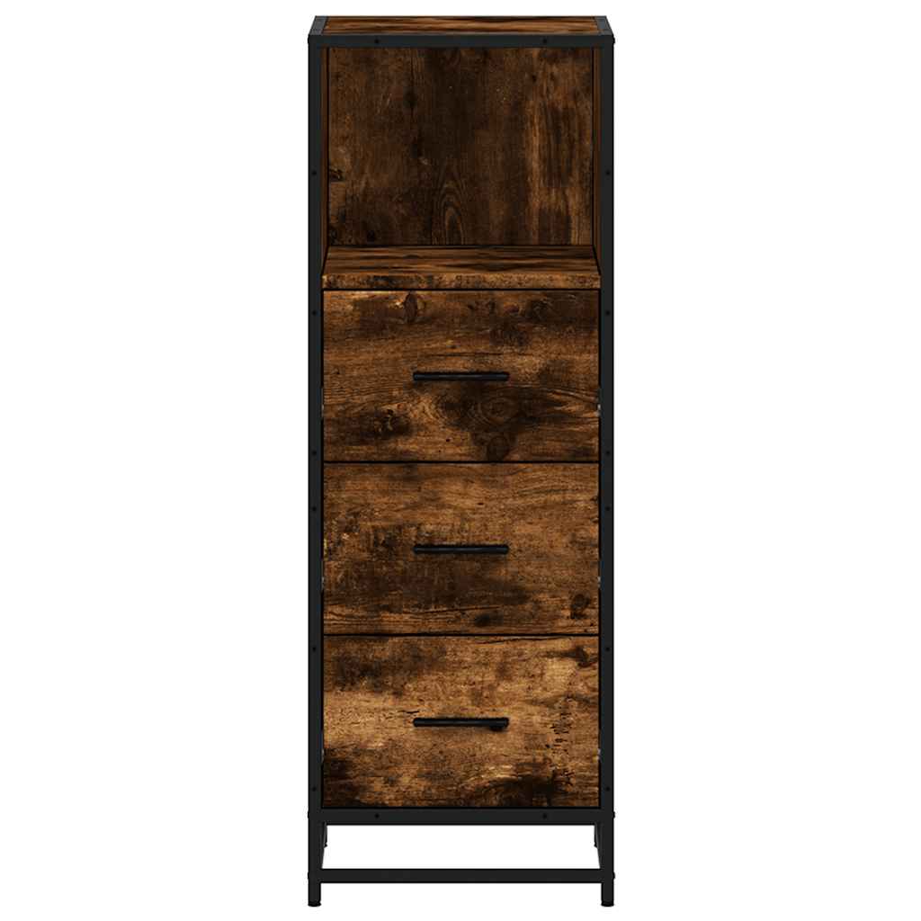 vidaXL Badschrank Räuchereiche 35x37,5x100 cm Holzwerkstoff