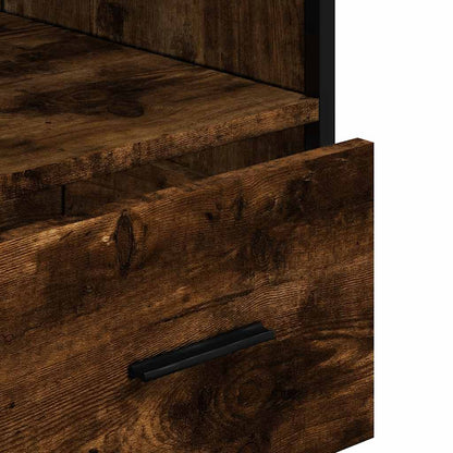 vidaXL Badschrank Räuchereiche 35x37,5x100 cm Holzwerkstoff
