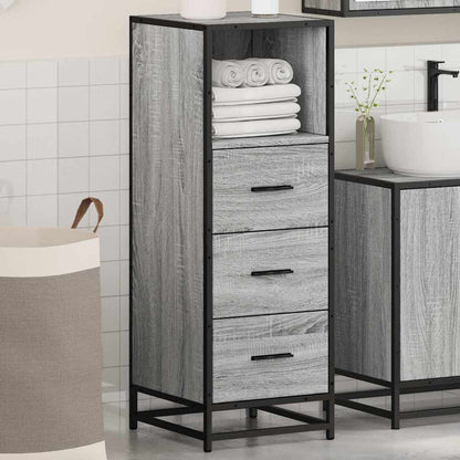 vidaXL Meuble de salle de bain gris Sonoma 35x37,5x100 cm bois d'ingénierie