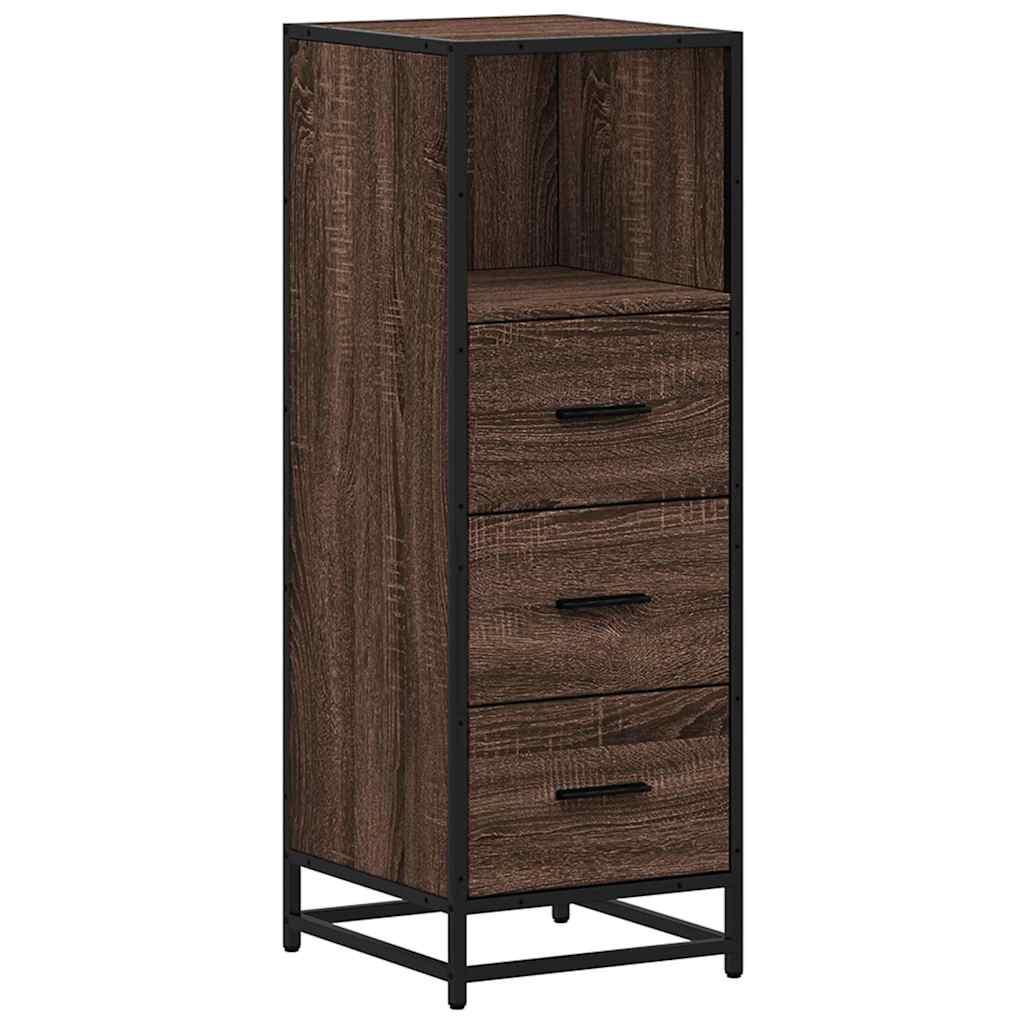 vidaXL Badschrank Braun Eichen-Optik 35x37,5x100 cm Holzwerkstoff