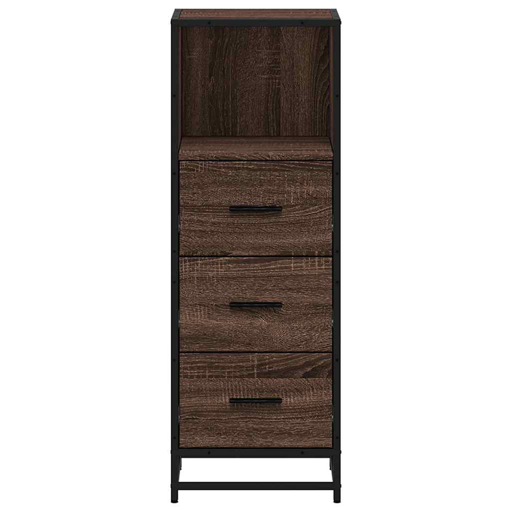 vidaXL Badschrank Braun Eichen-Optik 35x37,5x100 cm Holzwerkstoff