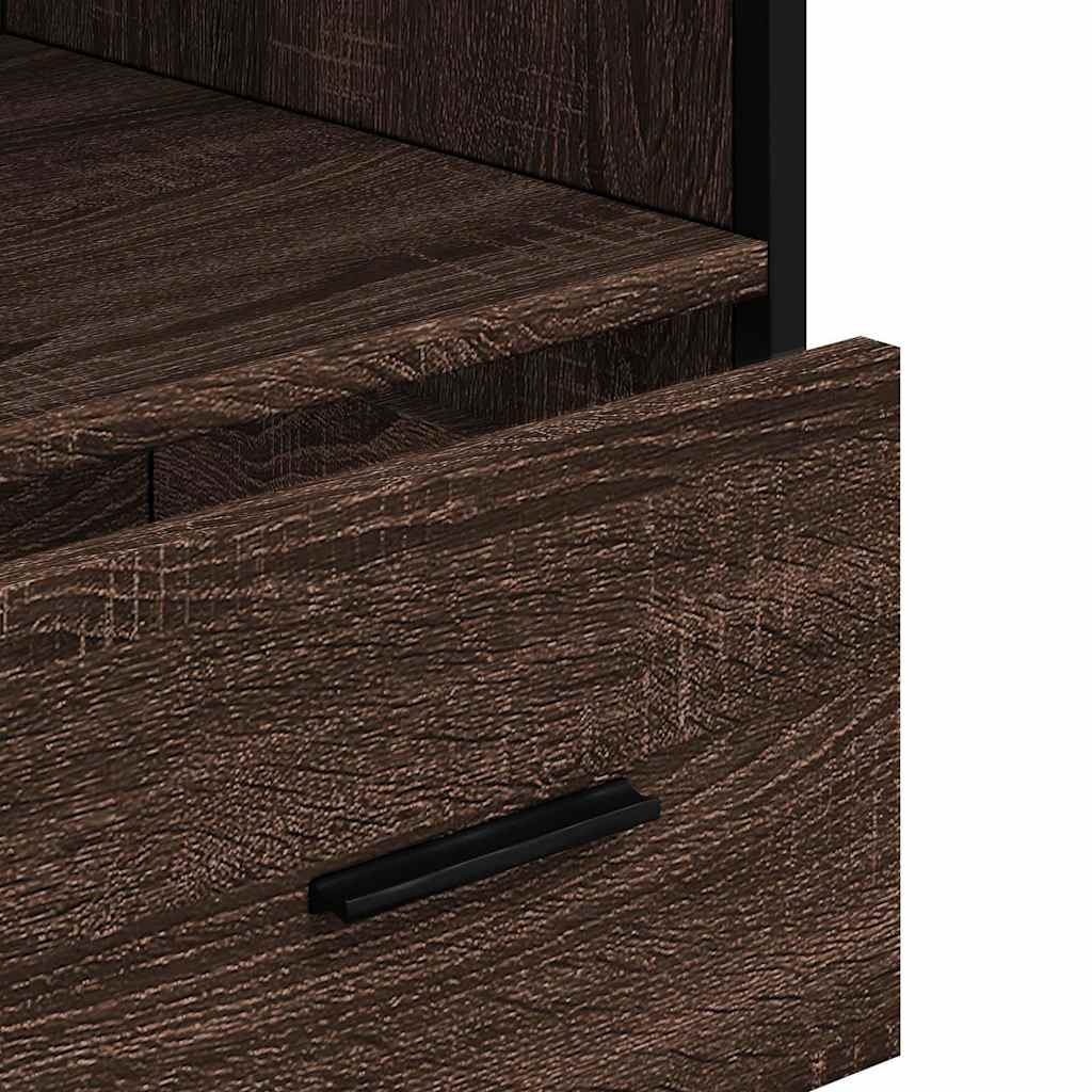 vidaXL Badschrank Braun Eichen-Optik 35x37,5x100 cm Holzwerkstoff