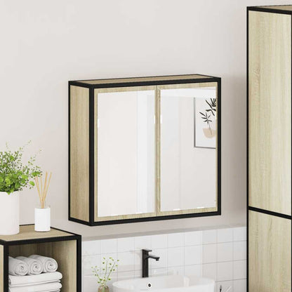 vidaXL Armoire de toilette à miroir chêne Sonoma 65 x 20 x 60 cm en bois d'ingénierie