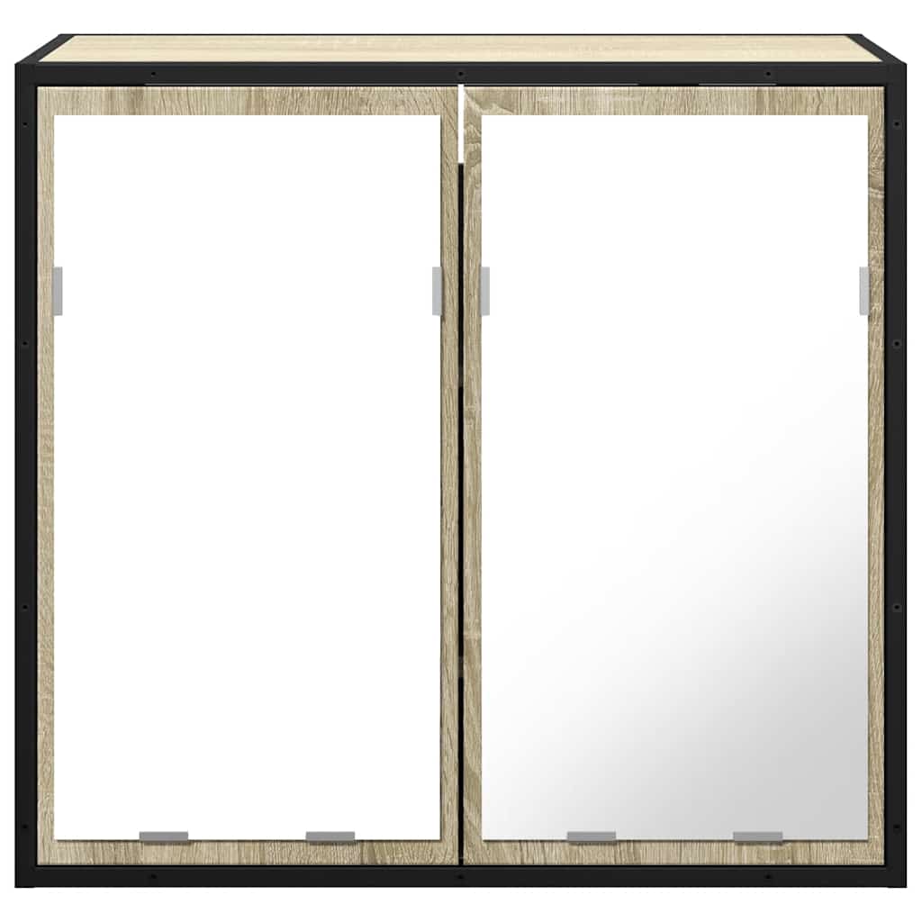 vidaXL Armoire de toilette à miroir chêne Sonoma 65 x 20 x 60 cm en bois d'ingénierie