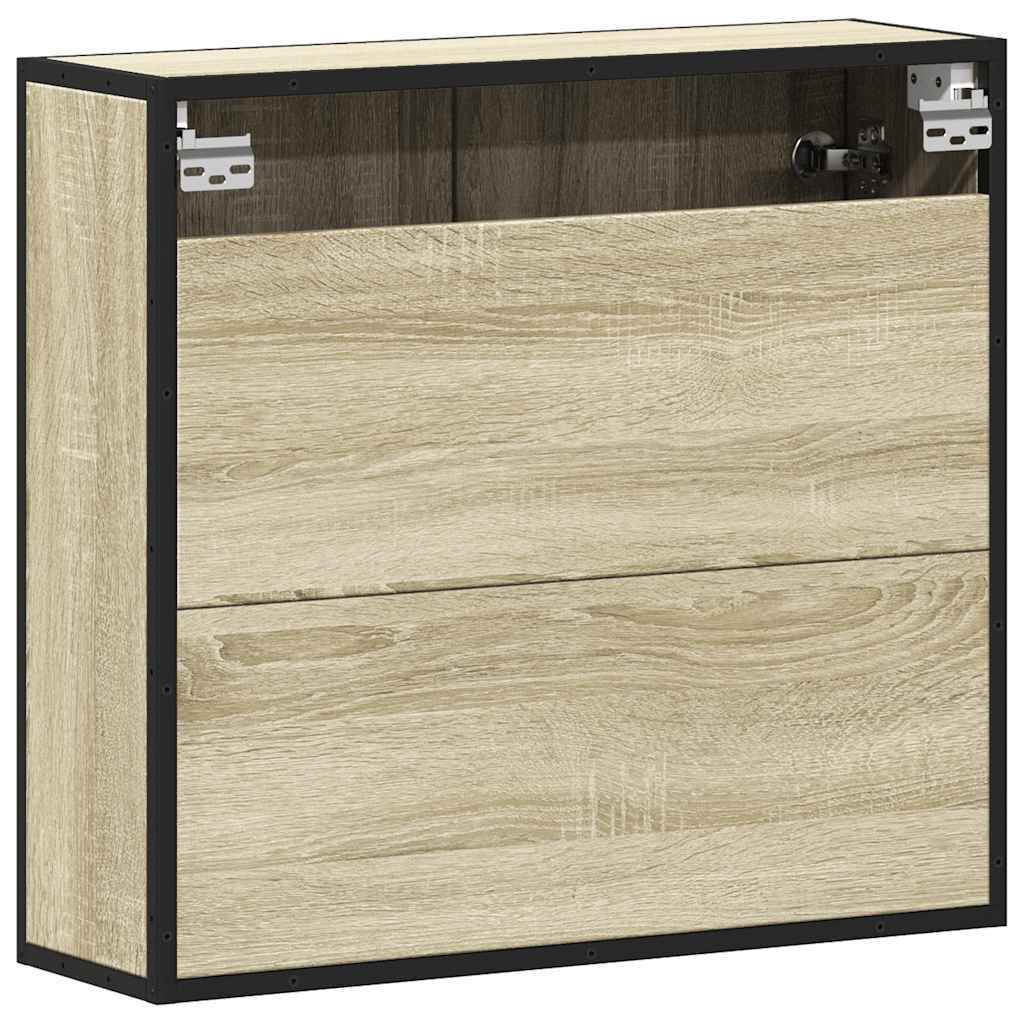 vidaXL Armoire de toilette à miroir chêne Sonoma 65 x 20 x 60 cm en bois d'ingénierie
