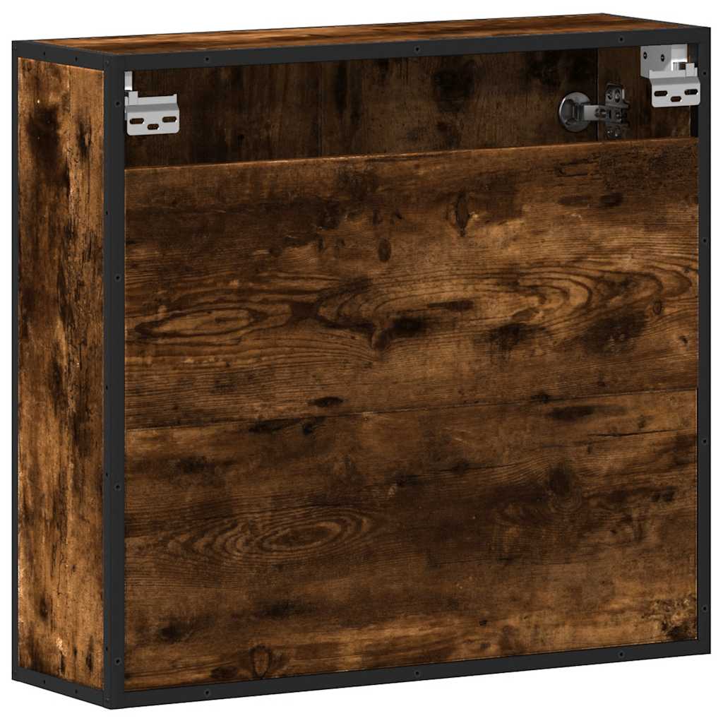 vidaXL Bad-Spiegelschrank Räuchereiche 65x20x60 cm Holzwerkstoff