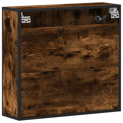 vidaXL Bad-Spiegelschrank Räuchereiche 65x20x60 cm Holzwerkstoff