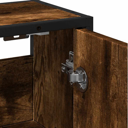 vidaXL Bad-Spiegelschrank Räuchereiche 65x20x60 cm Holzwerkstoff