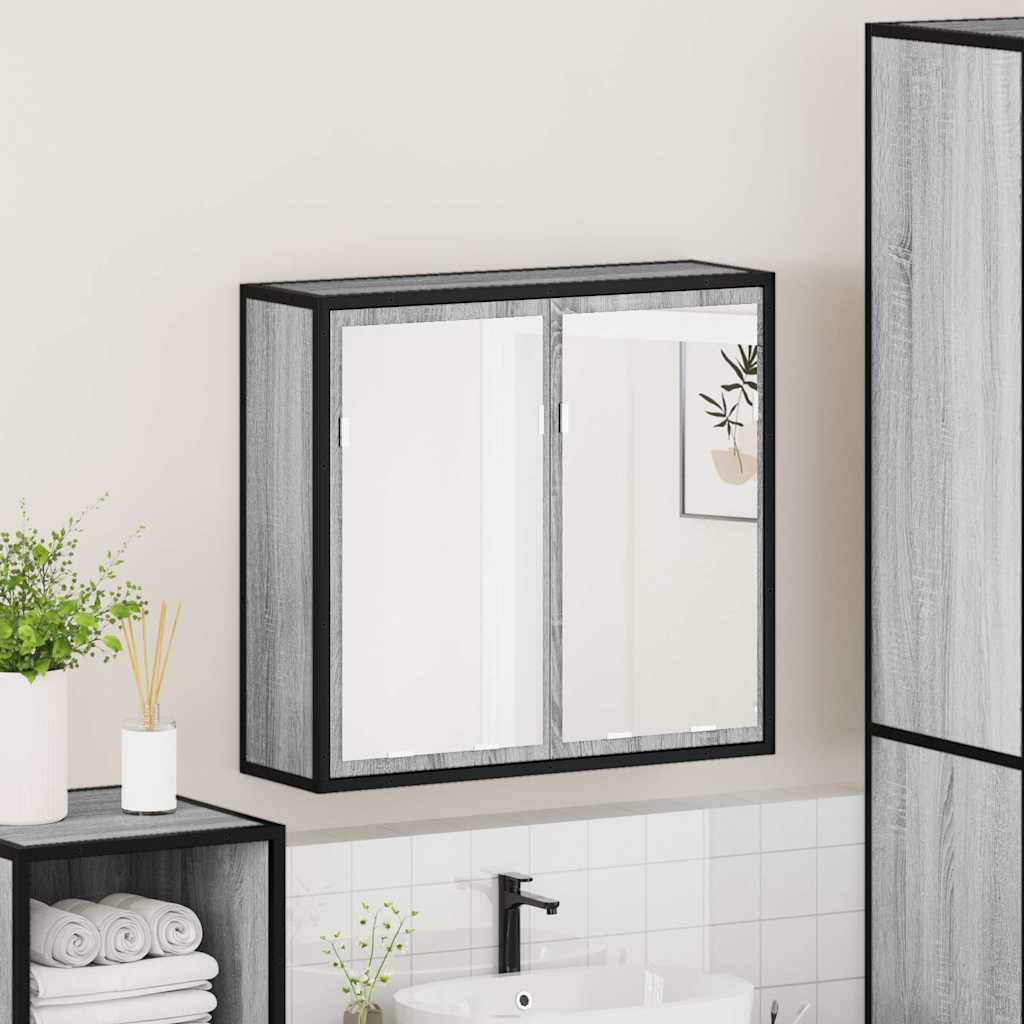 vidaXL Armoire de toilette murale Gris Sonoma 65x20x60 cm Bois d'ingénierie