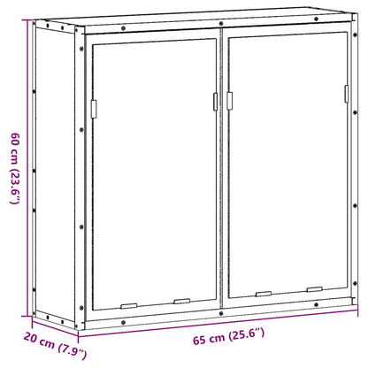vidaXL Bad-Spiegelschrank Braun Eichen-Optik 65x20x60 cm Holzwerkstoff