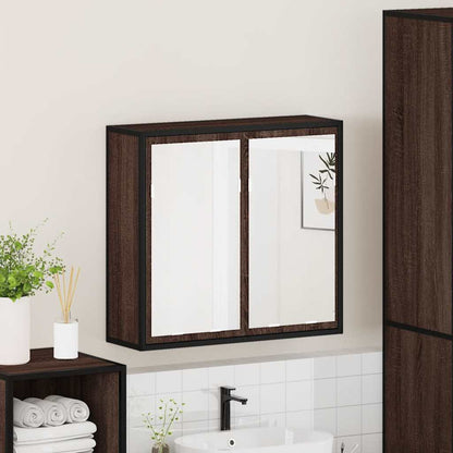 vidaXL Bad-Spiegelschrank Braun Eichen-Optik 65x20x60 cm Holzwerkstoff