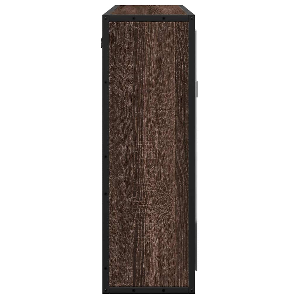 vidaXL Bad-Spiegelschrank Braun Eichen-Optik 65x20x60 cm Holzwerkstoff
