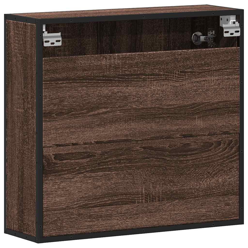 vidaXL Bad-Spiegelschrank Braun Eichen-Optik 65x20x60 cm Holzwerkstoff