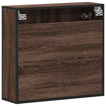 vidaXL Bad-Spiegelschrank Braun Eichen-Optik 65x20x60 cm Holzwerkstoff