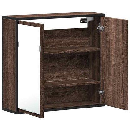 vidaXL Bad-Spiegelschrank Braun Eichen-Optik 65x20x60 cm Holzwerkstoff