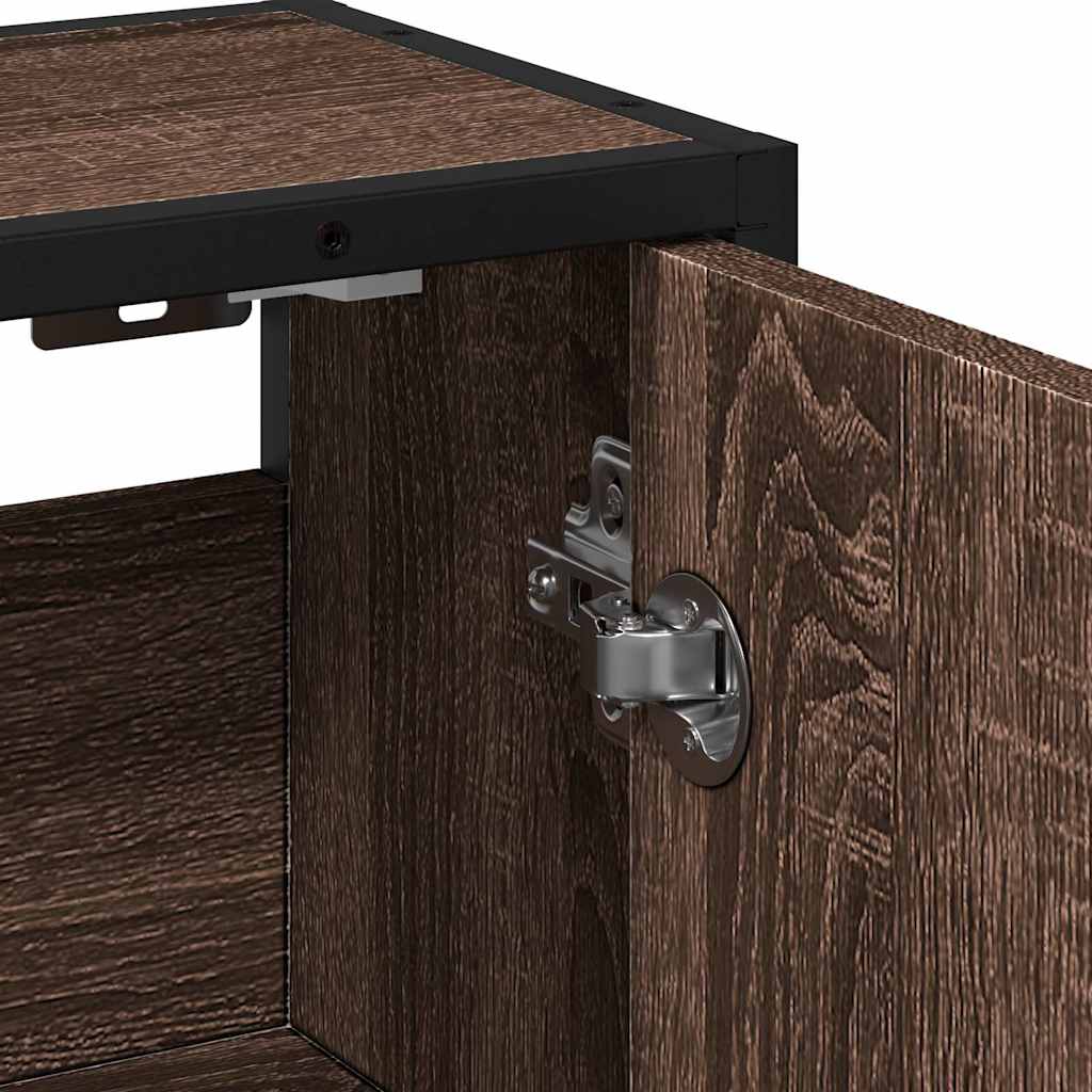 vidaXL Bad-Spiegelschrank Braun Eichen-Optik 65x20x60 cm Holzwerkstoff
